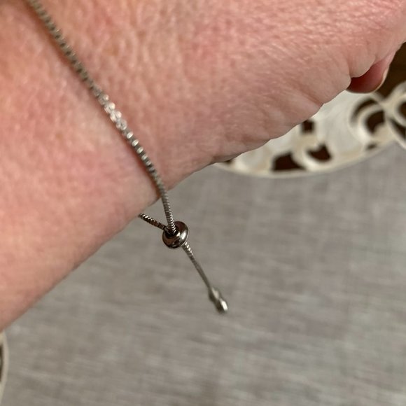 CZ and Silver Bolo Bracelet - Picture 5 of 5